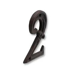 N° de maison - marquage 2 - en fonte - couleur marron - à visser - hauteur 12 cm - Chapuis CFR2