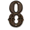 N° de maison - marquage 8 - en fonte - couleur marron - à visser - hauteur 12 cm - Chapuis DB62-8