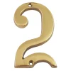 N° de maison - marquage 3 - en laiton - couleur or - à visser - hauteur 9,7 cm - Chapuis CLM9703