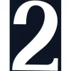 N° de maison - marquage 4 - en PVC - couleur bleu et blanc - autocollant - hauteur 11 cm - Chapuis NA04