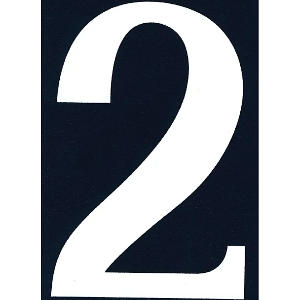 N° de maison - marquage 4 - en PVC - couleur bleu et blanc - autocollant - hauteur 11 cm - Chapuis NA04