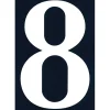 N° de maison - marquage 0 - en PVC - couleur bleu et blanc - autocollant - hauteur 11 cm - Chapuis NA00