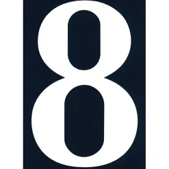N° de maison - marquage 0 - en PVC - couleur bleu et blanc - autocollant - hauteur 11 cm - Chapuis NA00