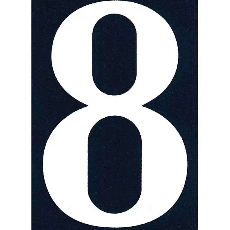 N° de maison - marquage 0 - en PVC - couleur bleu et blanc - autocollant - hauteur 11 cm - Chapuis NA00