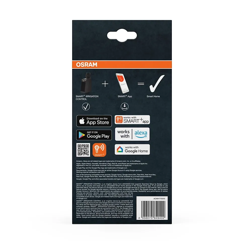 OSRAM Contrôle d'irrigation SMART+ WiFi IP55 Solaire USB-C