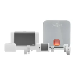 Pack alarme Diagral Précision sirène DIAG03CSF + Détecteur d'ouverture DIAG39APX + Télécommande multifonction AL41ACK