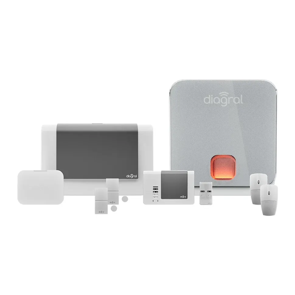 Pack alarme Diagral Précision sirène DIAG03CSF + Détecteur d'ouverture DIAG39APX + Télécommande multifonction AL41ACK