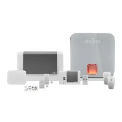 Pack alarme Diagral Précision sirène GSM DIAG04CSF + Détecteur d'ouverture DIAG39APX + Télécommande multifonction AL41ACK