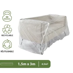 Pack and Move - Housse protection canapé 2 place - 150 x 300 cm - Imperméable et anti-poussière - Fermeture facile