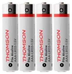 Pack de 4 piles alcalines LR03 AAA 1,5V - Thomson