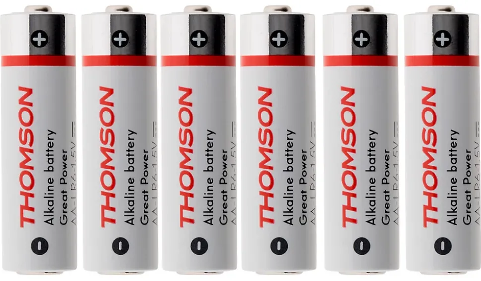 Pack de 6 piles alcalines LR06 AA 1,5V - Thomson