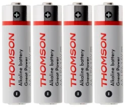 Pack de 4 piles alcalines LR06 AA 1,5V - Thomson