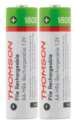 Pack de 2 piles rechargeables HR06 AA 1800 mAh - Thomson