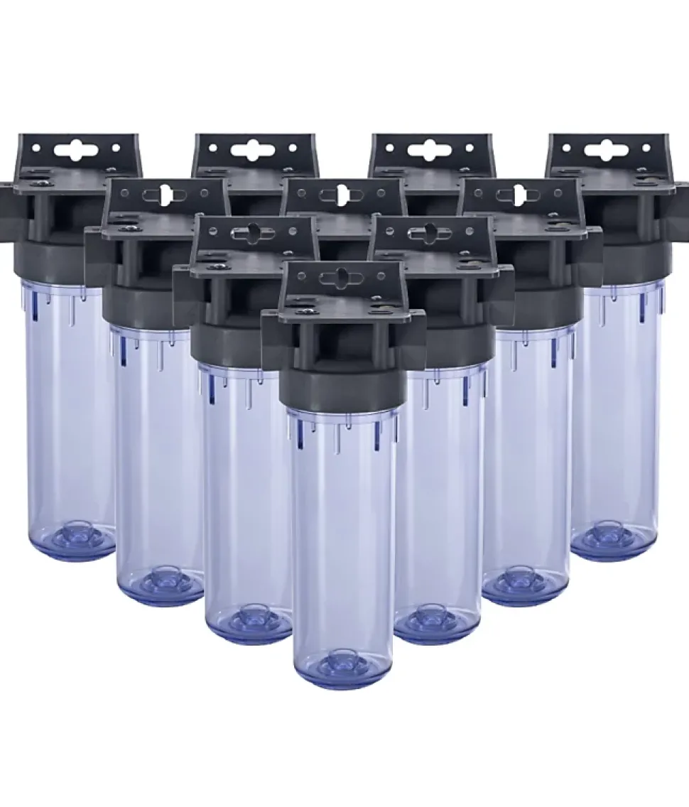 Pack de 10 Porte Filtre 2 pièces avec clés et équerres