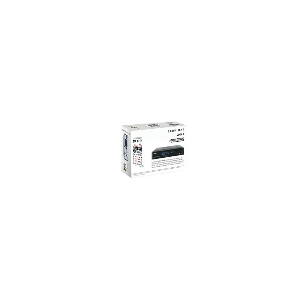 PACK III Récepteur TV satellite Full HD + Carte d'accès TNTSAT V6 Astra 19.2E + Câble HDMI SERVIMAT