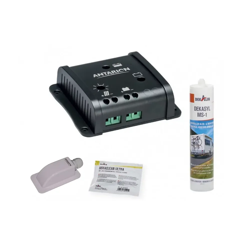 Pack Panneau solaire 160W camping car + Kit de pose solaire avec régulateur de charge PWM 160W 10A ANTARION