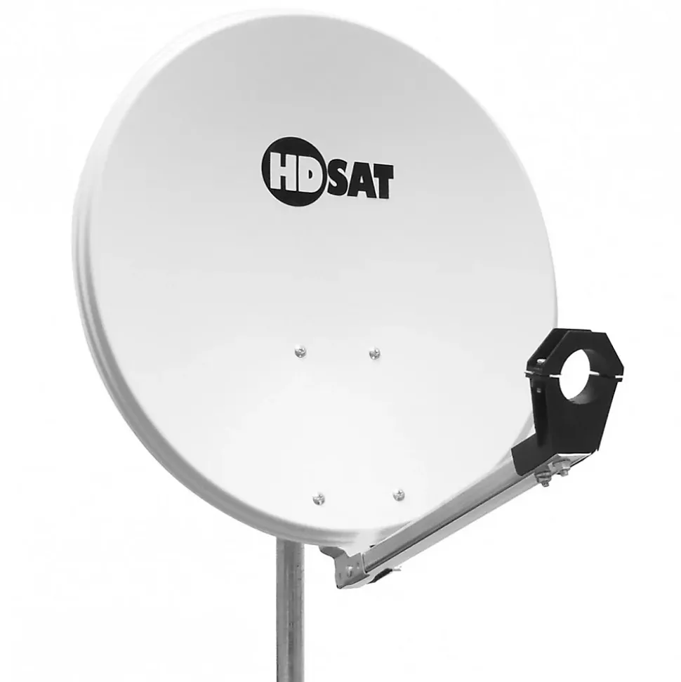 Pack Parabole satellite acier 60cm + LNB Single HD 4K HDSAT