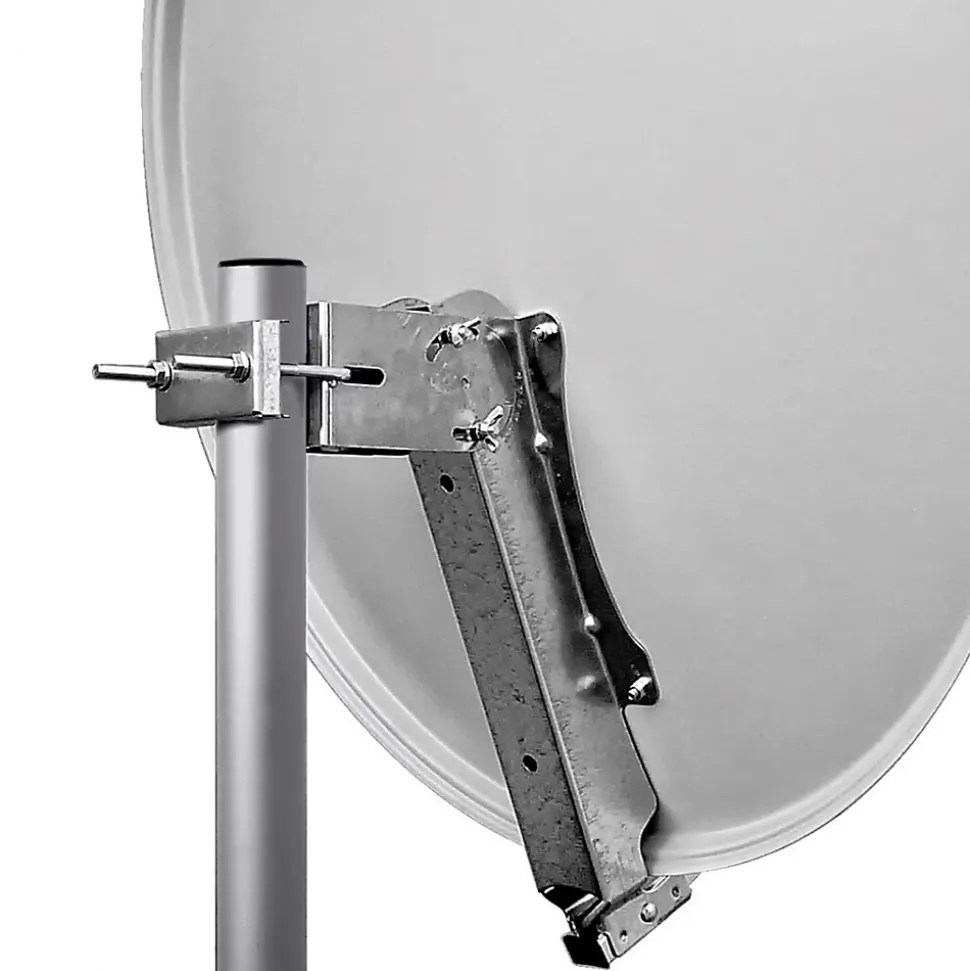 Pack Parabole satellite acier 80cm + LNB Quad Universel 0,1dB HDSAT