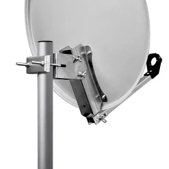 Pack Parabole satellite acier 60cm avec Support LNB + LNB Single + Décodeur Satellite ASTRA HD + Carte HDSAT