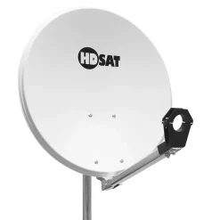 Pack Parabole satellite acier 65cm + LNB Twin HD 4K 0,1dB idéal Astra Eutelsat HDSAT