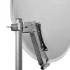 Pack Parabole satellite acier 80cm avec Support LNB + LNB Single + Décodeur Satellite ASTRA HD + Carte HDSAT