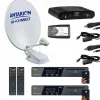 Pack Parabole Satellite Automatique 85cm TWIN + 2x Récepteurs TNTSAT HD + Positionneur ANTARION