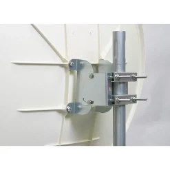 Pack Parabole satellite fibre composite Blanche 60cm BRIDES INOX + LNB Twin HD 4K HDSAT