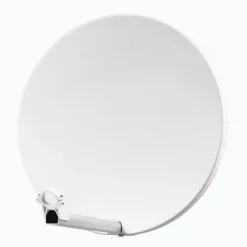 Pack Parabole Satellite Fibre Blanche 85cm + LNB Single + Récepteur Décodeur TV Satellite HD + Carte + Bras Coudé HDSAT