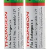 Pack 2 piles rechargeables HR06 AA 2500 mAh - Thomson
