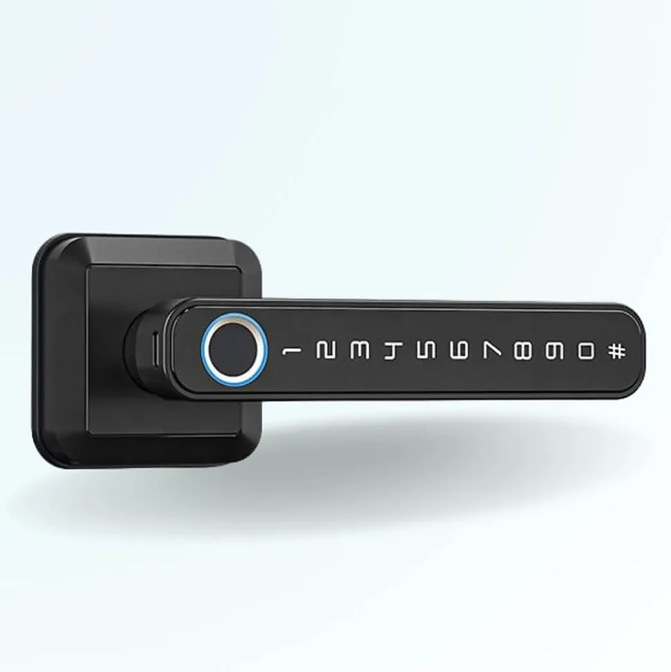 Pack poignée biométrique connectée locky-5 à empreinte digitale, code et bluetooth + passerelle wifi