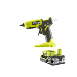 Pack RYOBI Pistolet à colle 2 températures 18V One+ RGL18-0 - 1 Batterie 4.0Ah - 1 Chargeur rapide RC18120-140