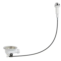 Pack vidage automatique inox blanc mat 1 bac