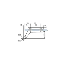 Paire de paumelles pour feuillure de 45mm lagune chromé brillant - Stremler - 4201.30.0X2