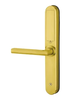 Paire de poignées connectées Intelock Room hôtel, pour porte intérieure, doré - INTELOCK