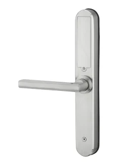 Paire de poignées connectées Intelock Room hôtel, pour porte d'hôtel, argent - INTELOCK