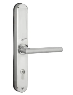 Paire de poignées connectées Intelock Multi, pour porte d'entrée, entr'axes 70mm, dorée - INTELOCK