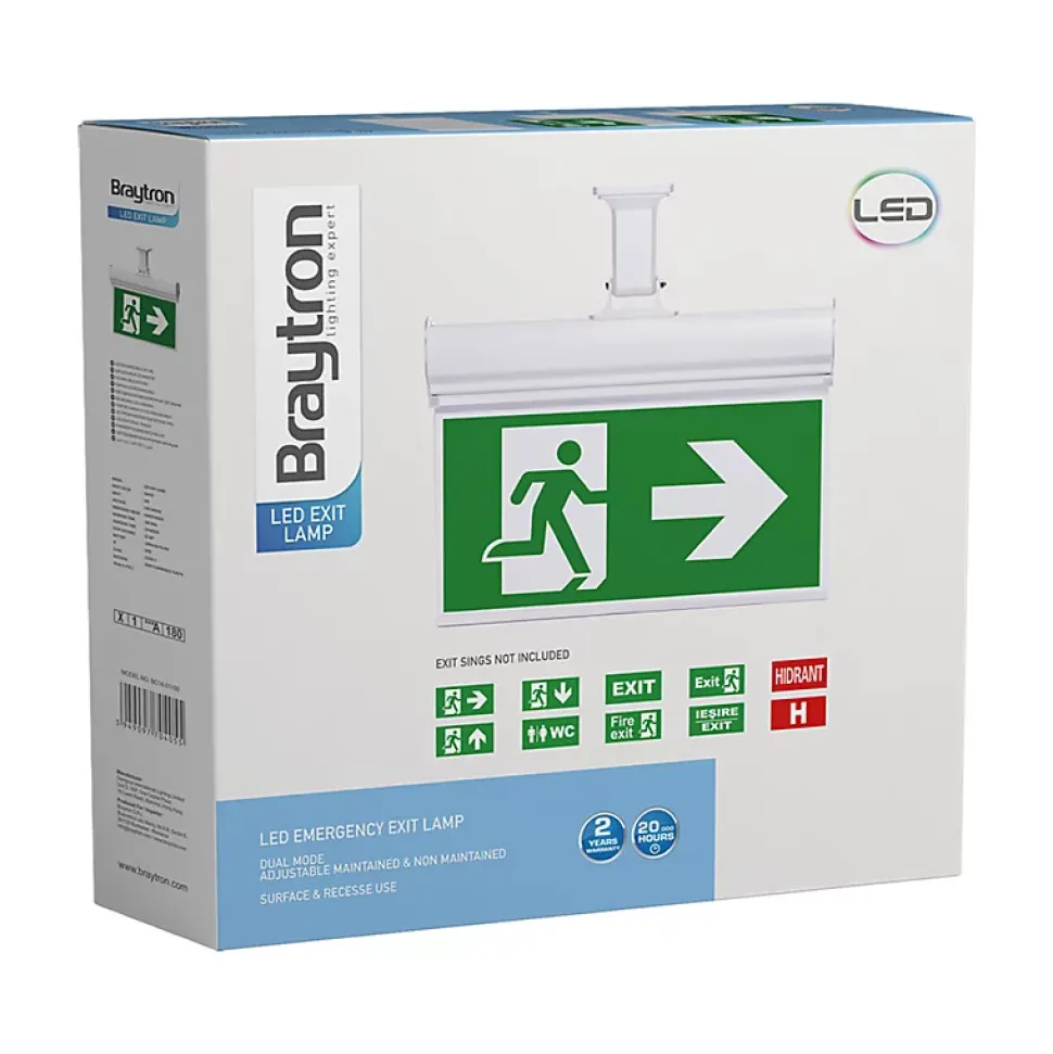 Panneau LED EXIT BRAYTRON - Secours - 3W