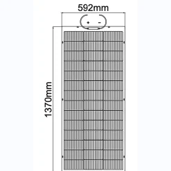 Panneau solaire flexible 150W N Type TOPCON Full black