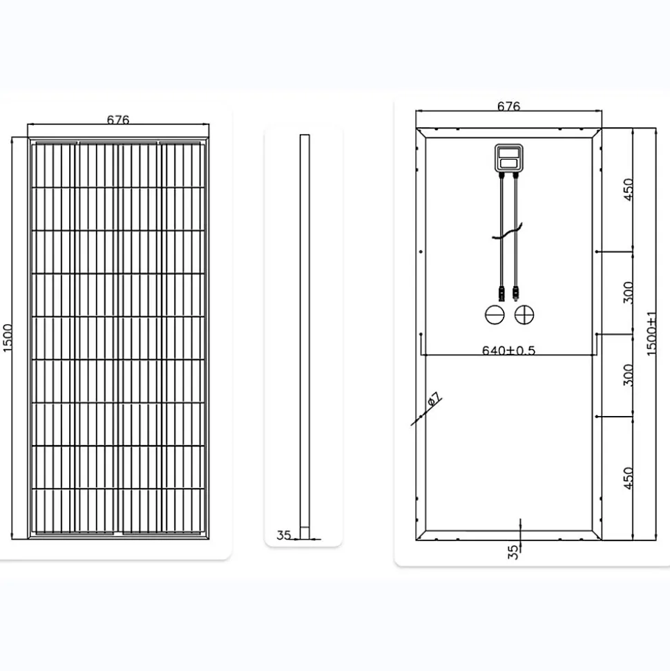 Panneau solaire Série Mono cellules PERC 190W