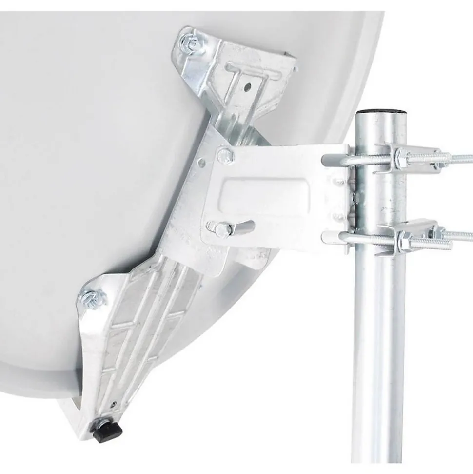 Parabole satellite Acier Blanche 65cm Click-Clack PREMONTEE support Pliable Repliable HDSAT