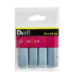 Patin auto-adhésifs Diall 70 x 19 mm x 4, blanc + gris/bleu
