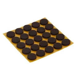 Patin en feutre auto-adhésifs Diall 13 mm x 25, marron