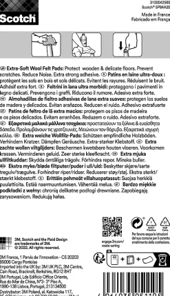 Patin en feutre laine adhésif rond beige Scotch ø22 mm