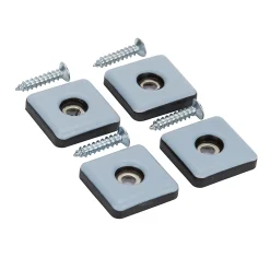 Patin vissés Diall 25*25 mm x 4, noir + gris/bleu