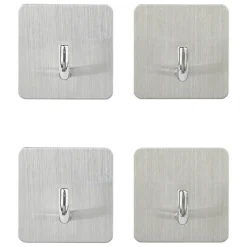 4 patères adhésives Stiky 4,5x2,7cm - Noir- 5five