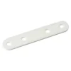 4 Pattes d'assemblage Acier Blanc L.100x H.15 x EP.2mm