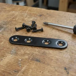 4 Pattes d'assemblage Acier Noir L.60 x H.15 x EP.2mm