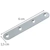 4 Pattes d'assemblage Acier Zingué L 60 x l.15 x E.2mm