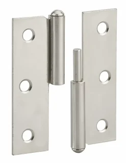 Paumelle de porte de meuble / porte légère, 60x40mm, acier, droite - THIRARD
