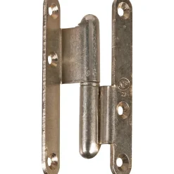 Paumelle lames à bouts ronds coudées zingué blanc - 110 mm - Gauche - Jardinier massard
